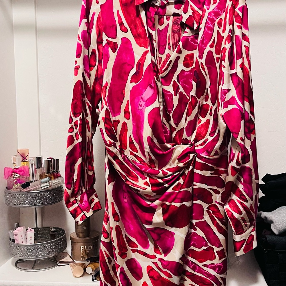 Donna Morgan 2023 Stylish Pink and Red Women's Dress